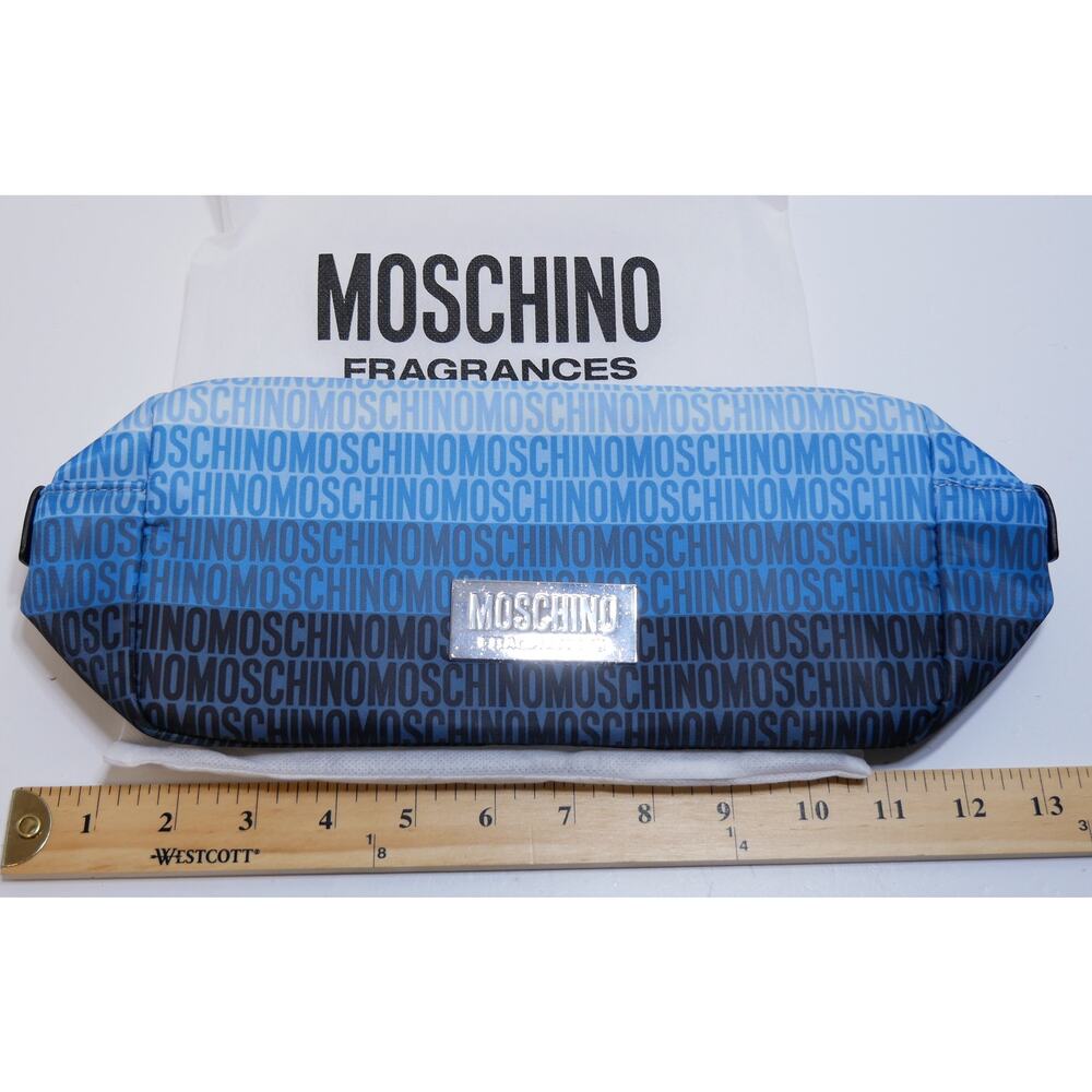 New Large Moschino Fragrances Set Blue Weekend Travel Gym Tote Cosmetics Pouch - Picture 10 of 15
